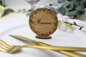 Bordkort Rundt med krans