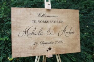 Velkomstskilt i træ - Classic