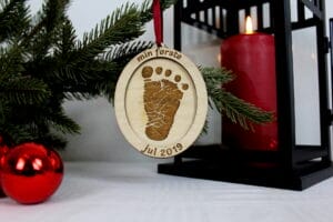 Dit eget Fod eller håndaftryk juleornament