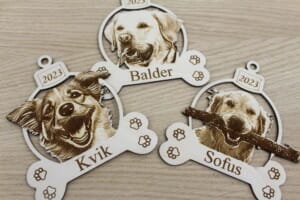 Hundeportræt juleornament