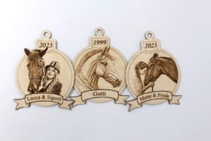 Hesteportræt juleornament