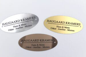 flot ovalt dørskilt