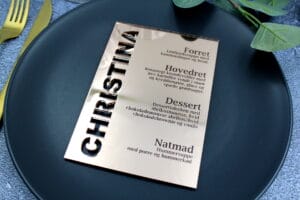 Modern menu/bordkort