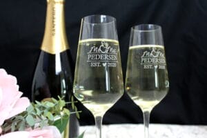 2stk Champagneglas Mr&Mrs2