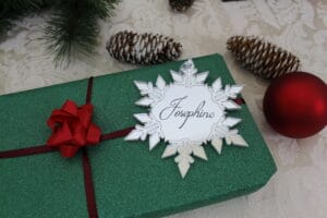 Juleornament - Iskrystal med navn