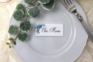 Bordkort Blå blomst