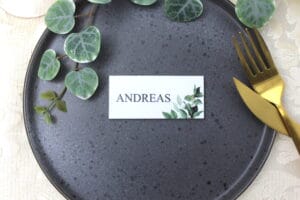 Greenleaf bordkort Hvid