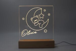 Natlampe måne bamse