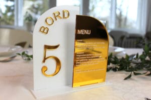 Menukort Future - Inklusiv bordnummer