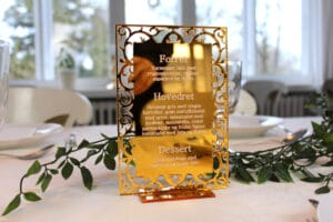 Menukort mandala guldspejl