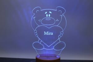 Hjerte bamse bordlampe