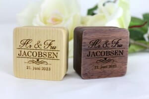 Ringæske Hr & Fru 'Square'