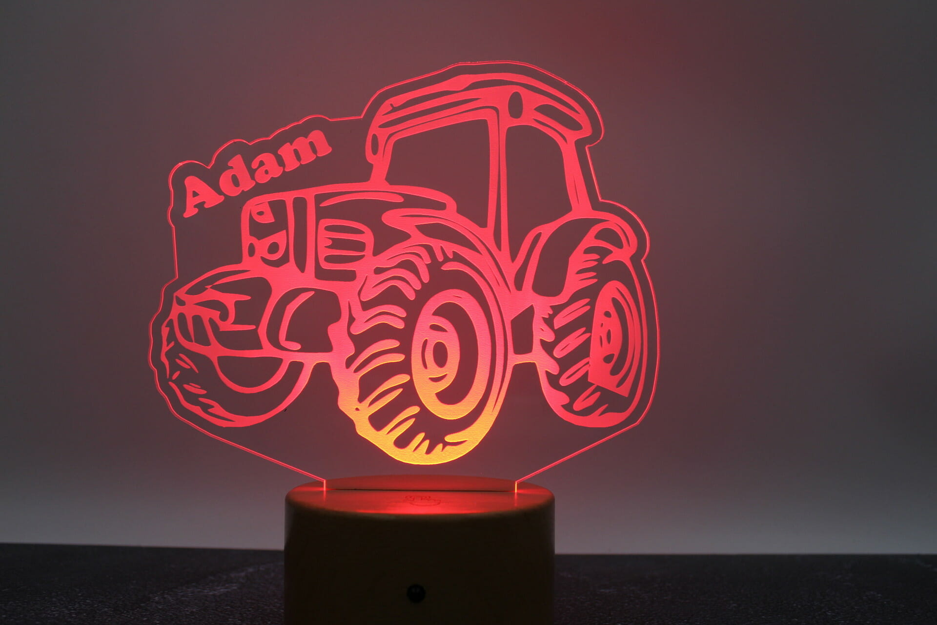 Traktor LED lampe med navn - Skovgaarden