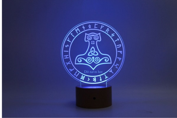 Viking bordlampe med navn