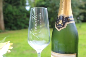 Champagneglas med navn - Æstetik