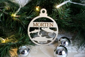 Fiskestime - Juleornament med navn