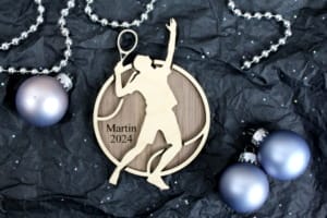 Tennis- Juleornament med navn