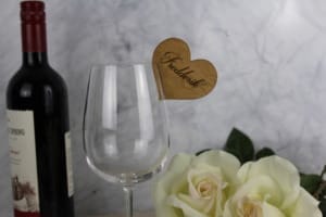 Hjertebordkort til glas