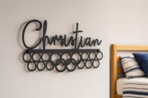 Medaljeholder - Navn kursiv