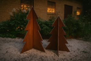 Juletræer som sæt i stål