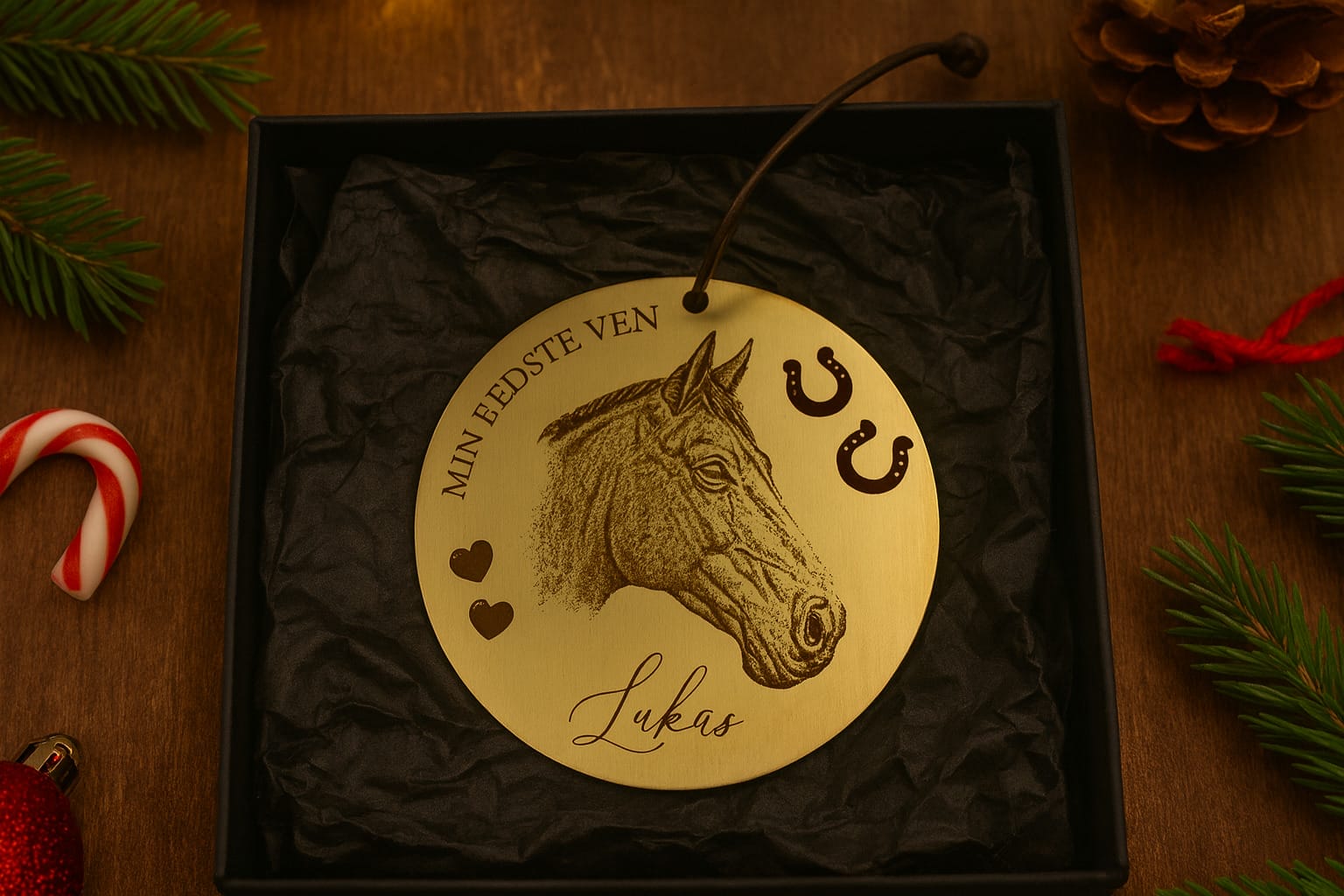 Hesteportræt i messing med din egen hest