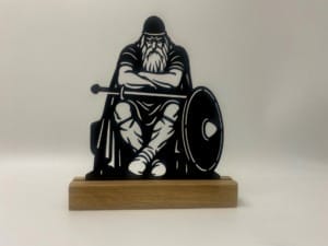 Holger Danske skulptur i stål med personlig indgravering